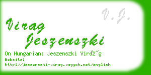 virag jeszenszki business card